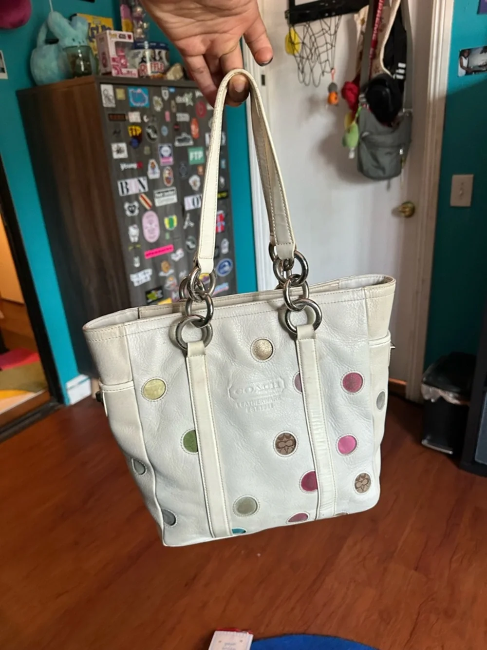Coach Colorful Polka Dot Bag with Wallet - Picture 4 of 11